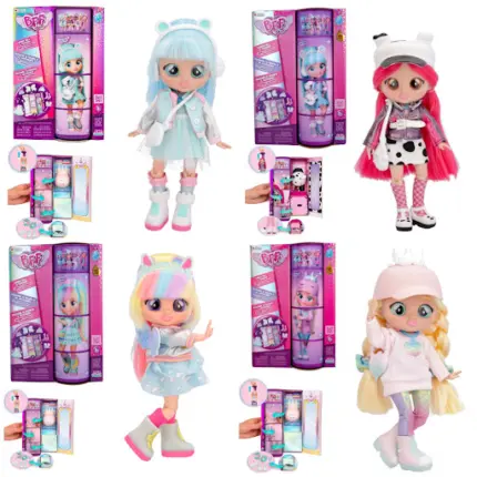 Cry Babies BFF Krystal – doll with blue hair, accessories and backpack
