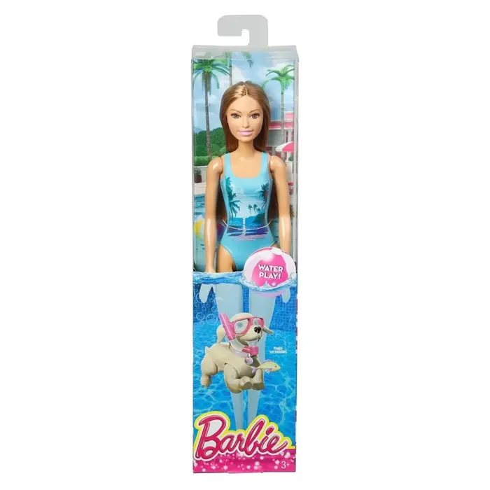 ak-n2-dwj99-1 Barbie Кукла на плажа во сино костимче за капење