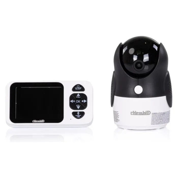 Video monitor për bebe CHIPOLINO Penguin me ekran LCD 2,8 inç, i bardhë, VIBEFPE02501WH