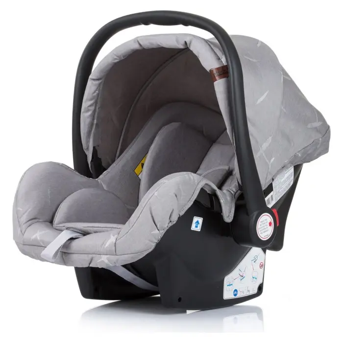 CHIPOLINO Zara car seat/carrycot 0-13 kg with stroller adapters, platinum, SKZA02202PL