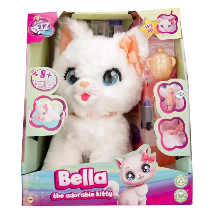 IMC Toys Club Petz Интерактивно плишано маче Bella со шишенце и четка – слика 2