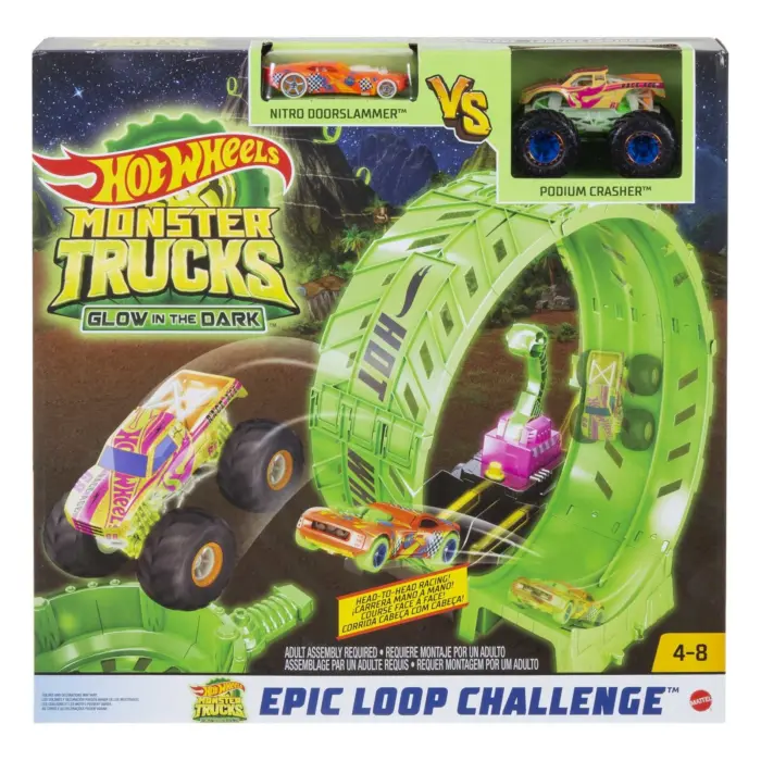 Hot Wheels Monster Trucks Pistë Epic Loop Challenge që shkëlqen në errësirë – foto 4