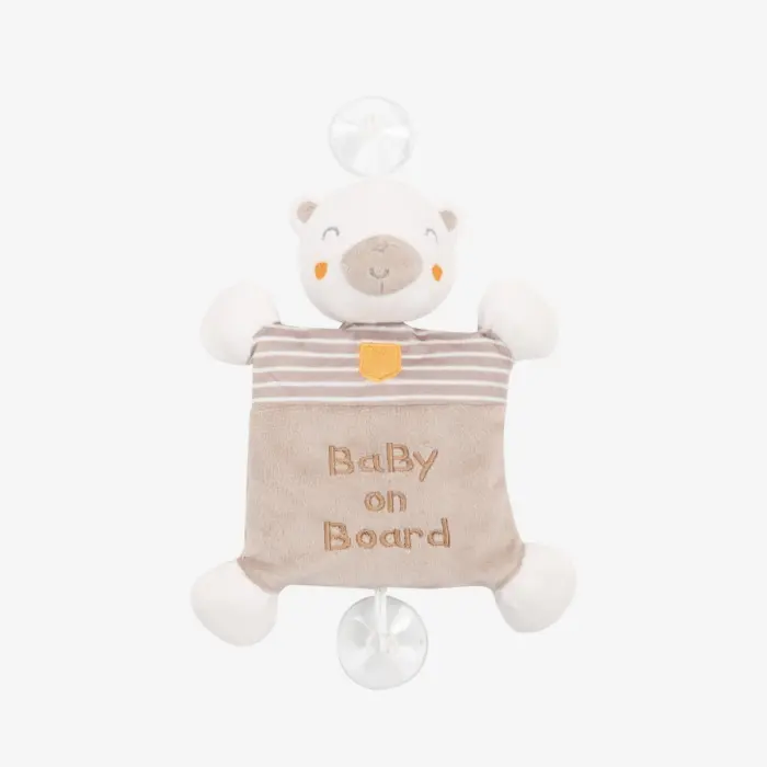 Kikka Boo Мека играчка Baby on Board My Teddy за прозорец на автомобил, 25 cm – слика 2