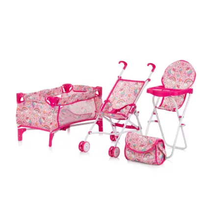 Stroller- Doll Set 3 in 1 Trixie- Unicorn