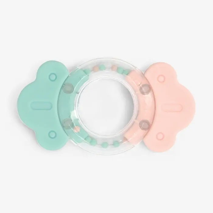 Kikka Boo Rattle and teether Bonbon with silicone teethers, pink