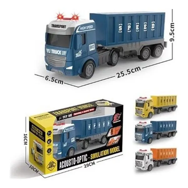 Kamion transportues me dritë dhe zë