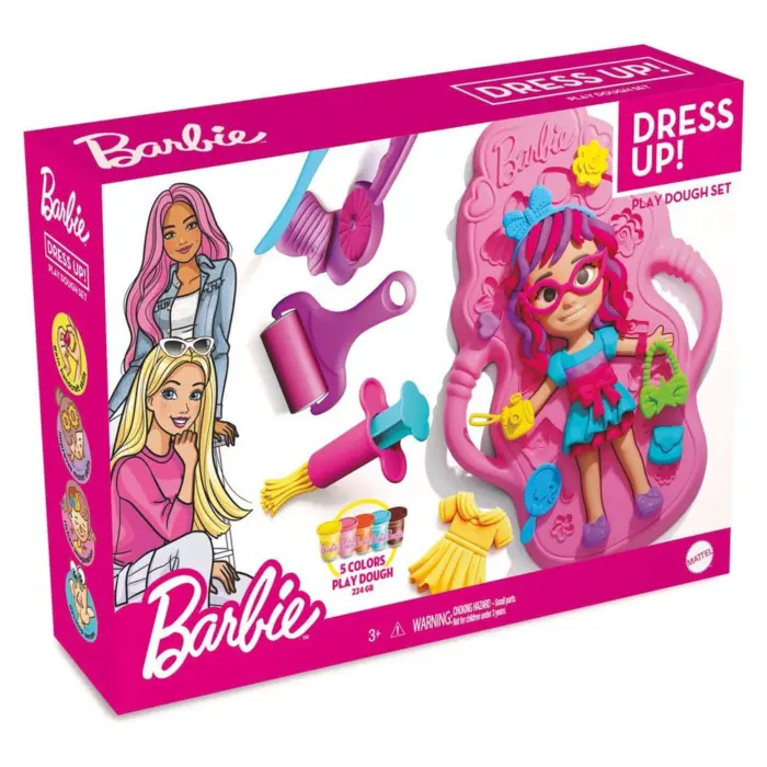 ART CRAFT Сет пластелин Barbie Облечи ја куклата, 280 g, 03927