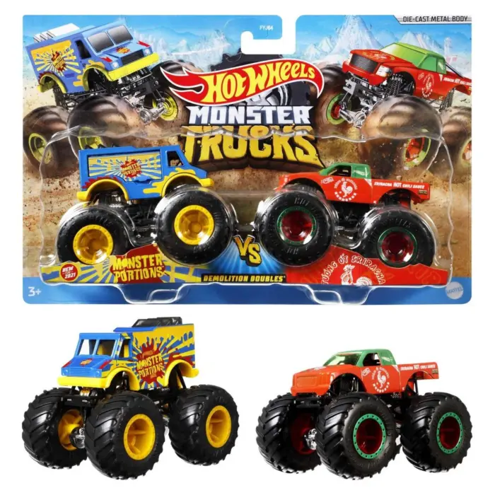 Hot Wheels Monster Trucks 2 në 1 (i përzier)