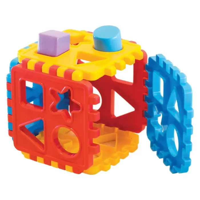 DEDE Bul-Tak shape sorter cube, 02209