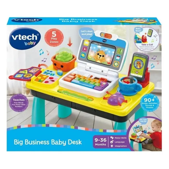 VTech Интерактивна работна масичка Big Business Baby Desk, 5 зони за игра – слика 4