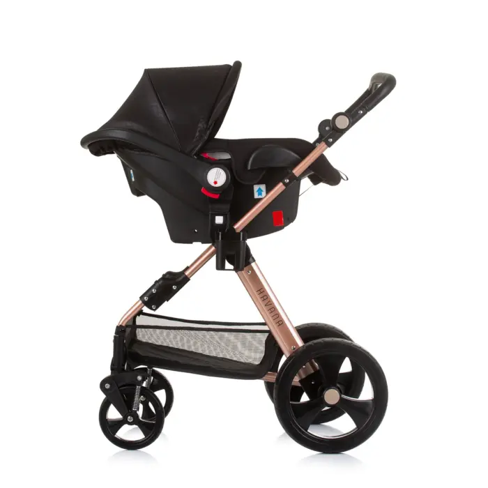 Baby Stroller Havana- Obsidian/Gold