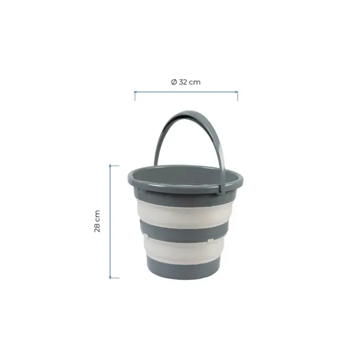 Baby Jem Кофа на склопување за бањање, 12,8 L, сива – слика 2