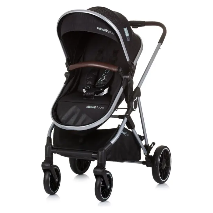 Chipolino Aura 2-in-1 baby stroller, black