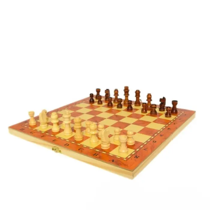 Shah druri 3 në 1 – shah, damë dhe tavëll, 39,5 x 39,5 cm – foto 2