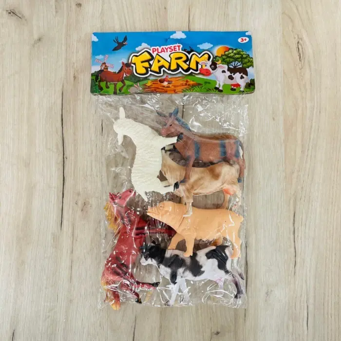Сет фигури домашни животни Playset Farm, 6 реалистични животни – слика 5