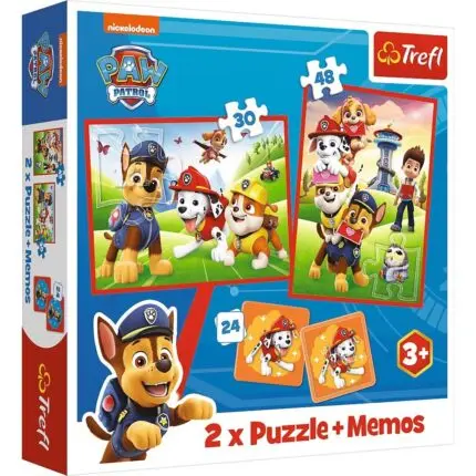 Trefl Сложувалка 2 во 1 и мемо игра Paw Patrol Pups in Action