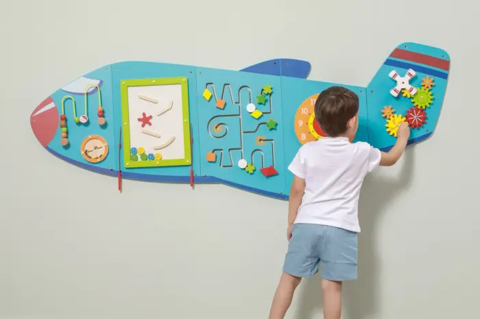 Viga Дрвена ѕидна играчка со активности Авион, долга 1,8 m – слика 2