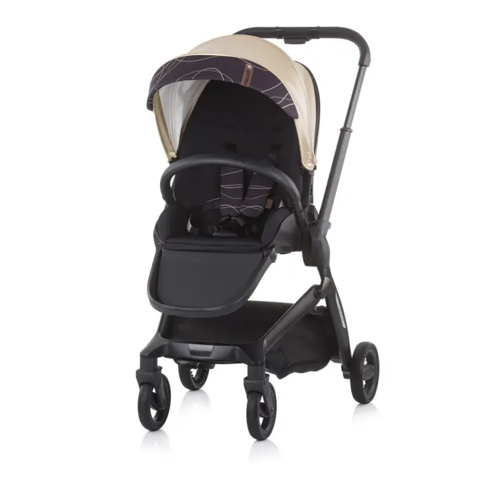 Chipolino Emotion 3-in-1 baby stroller with car seat, gold