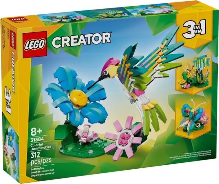 LEGO® Creator 3-во-1 Диви животни: Шарено колибри (31384)