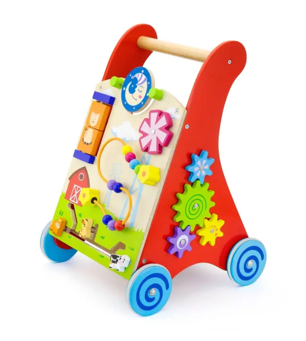 Viga Дрвена проодувалка со активности Activity Baby Walker, 45,5 x 32 x 34 cm – слика 2