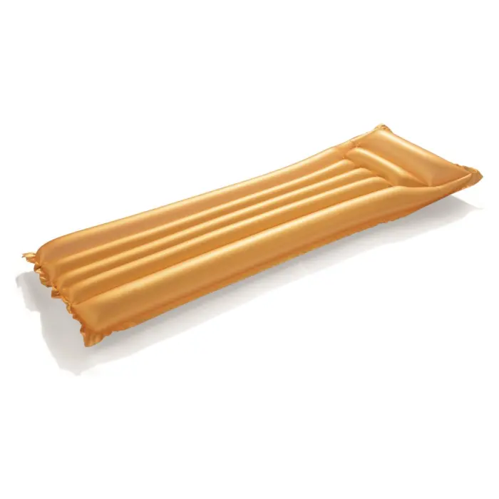 Bestway Gold inflatable mattress with pillow, metallic gold, 183 x 69 cm