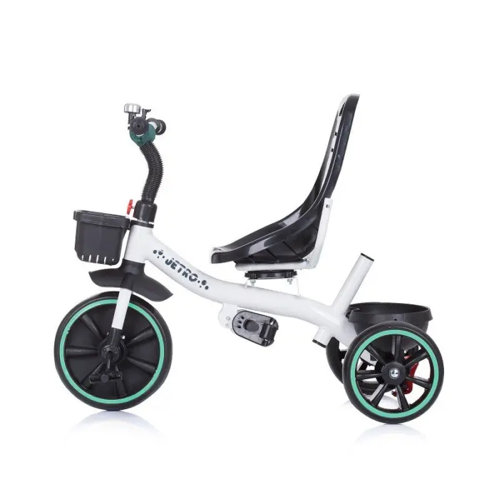 Chipolino Трицикл Jetro 360 со тенда и ротирачко седиште, Aloe (петролеј зелена) – слика 3