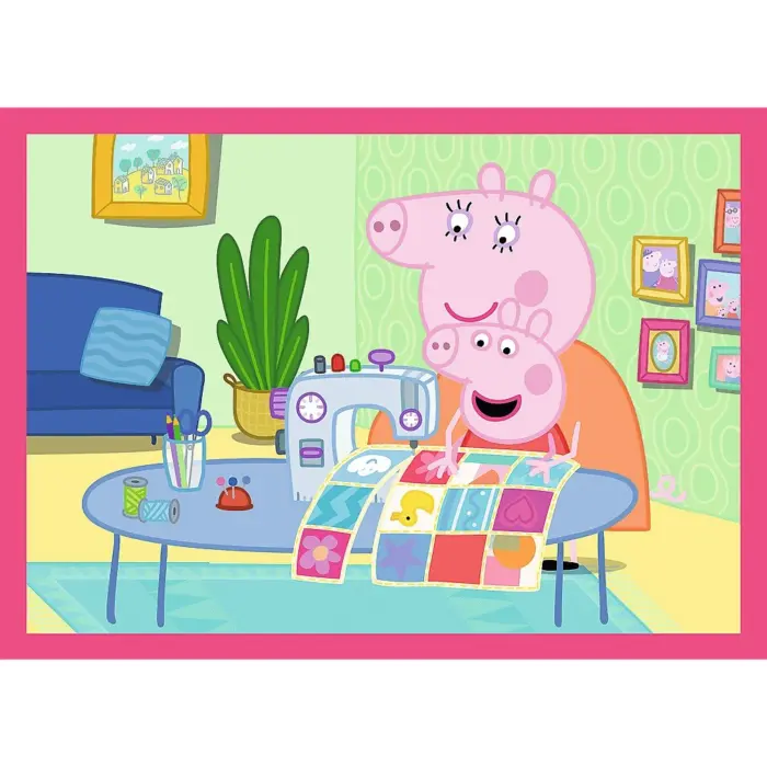 Trefl Сложувалка 4 во 1 Peppa Pig – Пепа сака авантури, 12, 15, 20 и 24 парчиња – слика 4