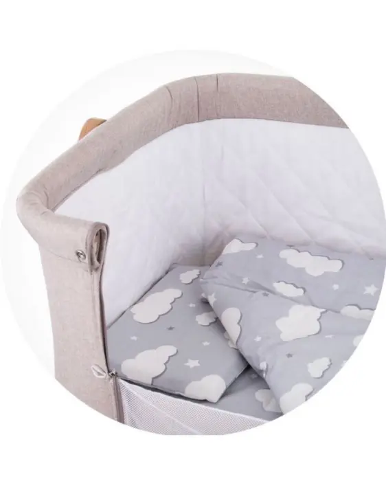 COT BEDDING Close To Me – Grey Clouds