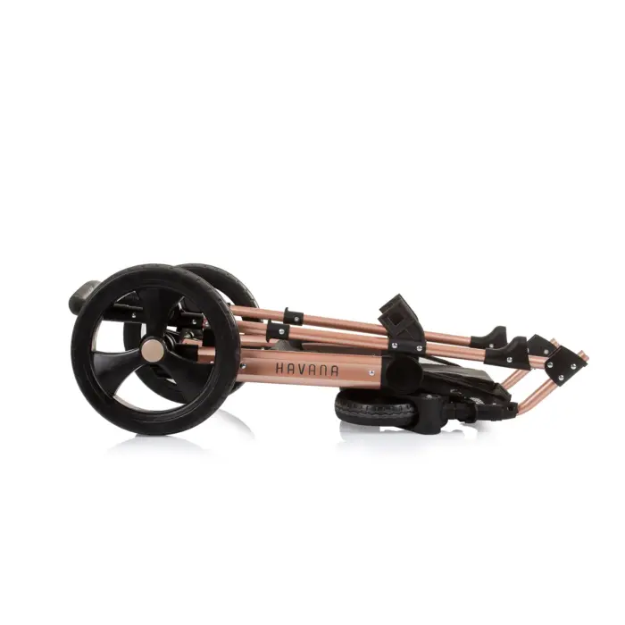Baby Stroller Havana- Obsidian/Gold