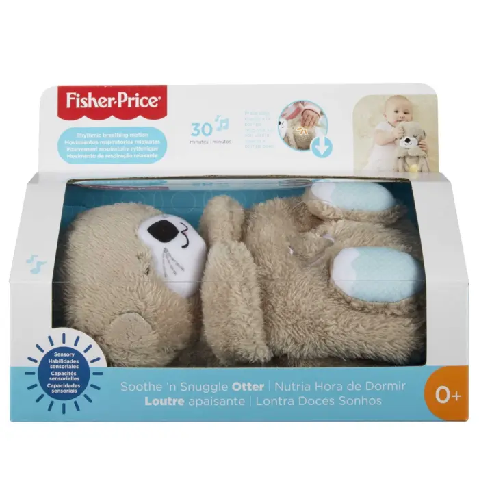 Fisher Price Плишана смирувачка видра Soothe 'n Snuggle, сива – слика 2