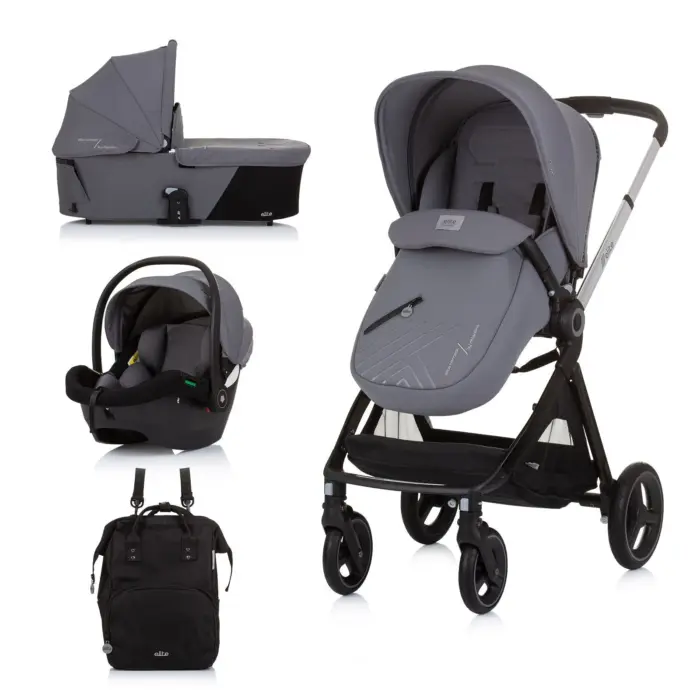 Karroca për bebe Chipolino Elite 3 në 1, Granite (gri)