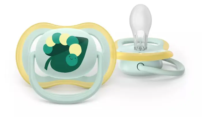 Philips Avent Çucël qetësuese ultra air 0–6 muaj, 2 copë, gjethe dhe leopard