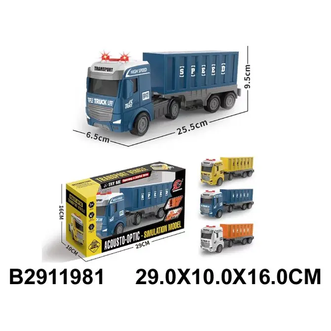 Kamion transportues me dritë dhe zë
