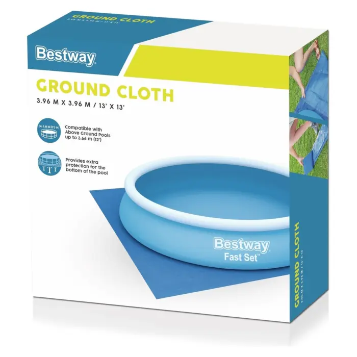 Bestway pool ground cloth 396 x 396 cm, for Ø366 cm pools