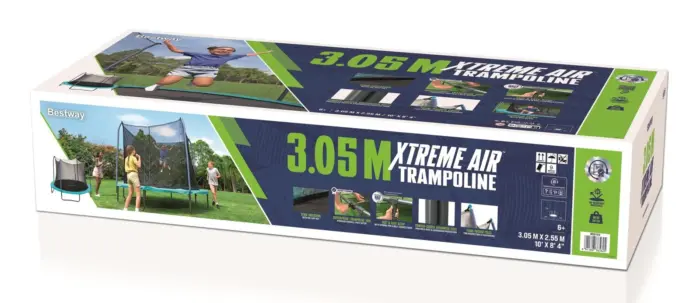 Bestway Trampolinë me rrjetë sigurie Xtreme Air, 305 x 255 cm