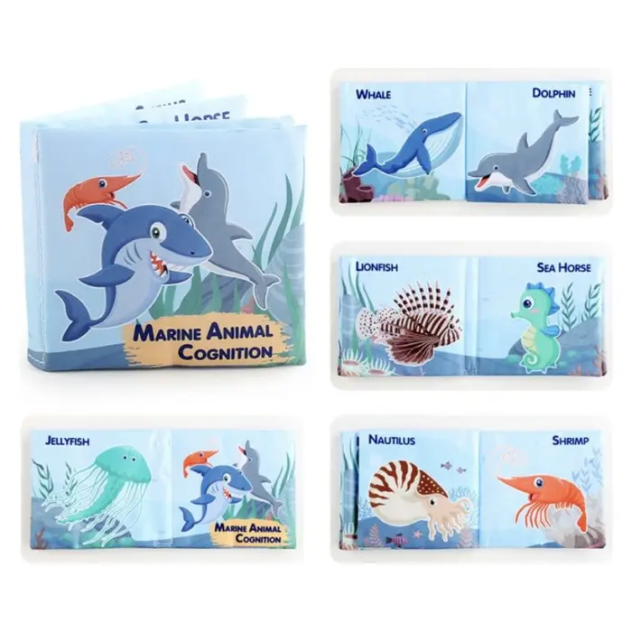 Мека книга за бебе Морски животни