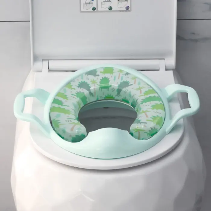 Baby Jem Адаптер за WC шоља Mega со меко седиште и рачки, минт – слика 2