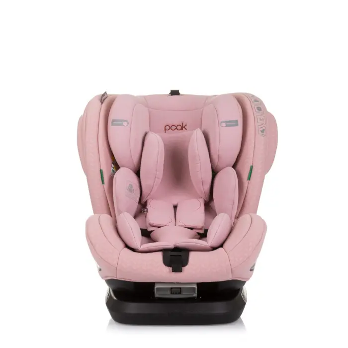 Chipolino Автоседиште Peak 360° i-Size 40–150 cm со ISOFIX, фламинго (розово) – слика 2