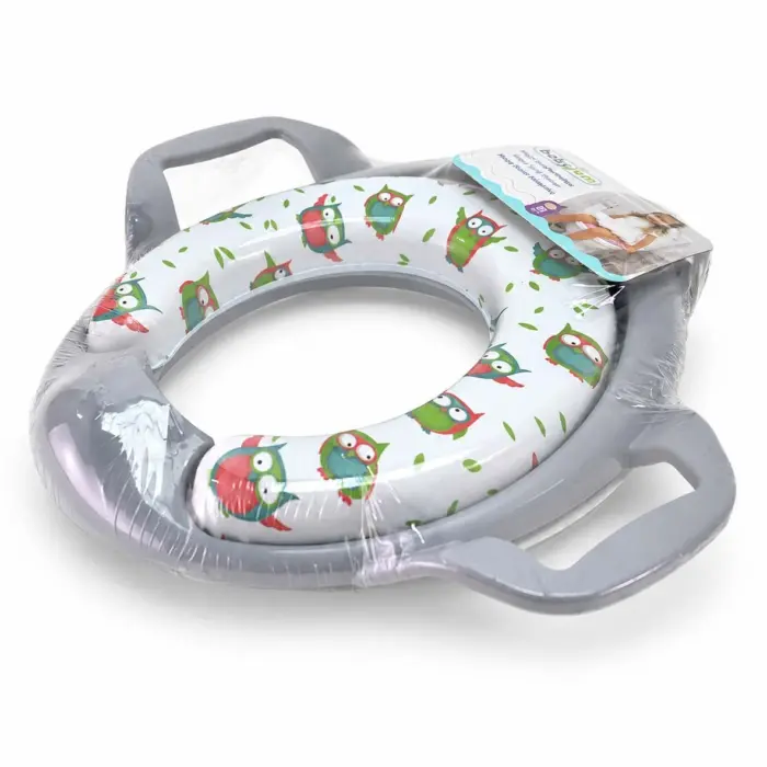Baby Jem Mega toilet seat adapter with soft seat and handles, grey – image 3