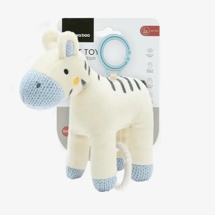 Kikka Boo Soft musical toy zebra Stripy Friends, 24 cm