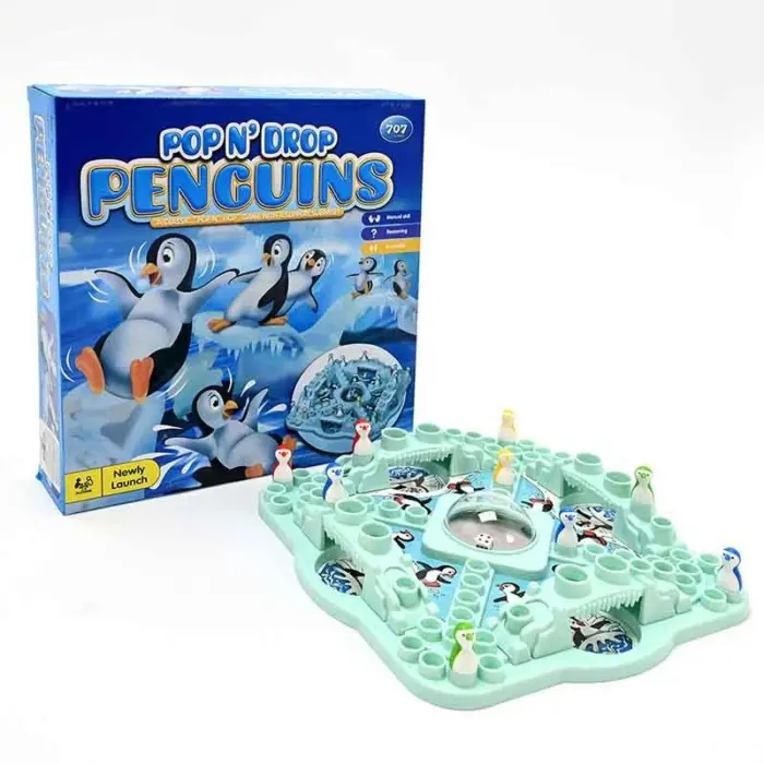 Друштвена игра Не лути се човече Pop N' Drop Penguins со пингвини