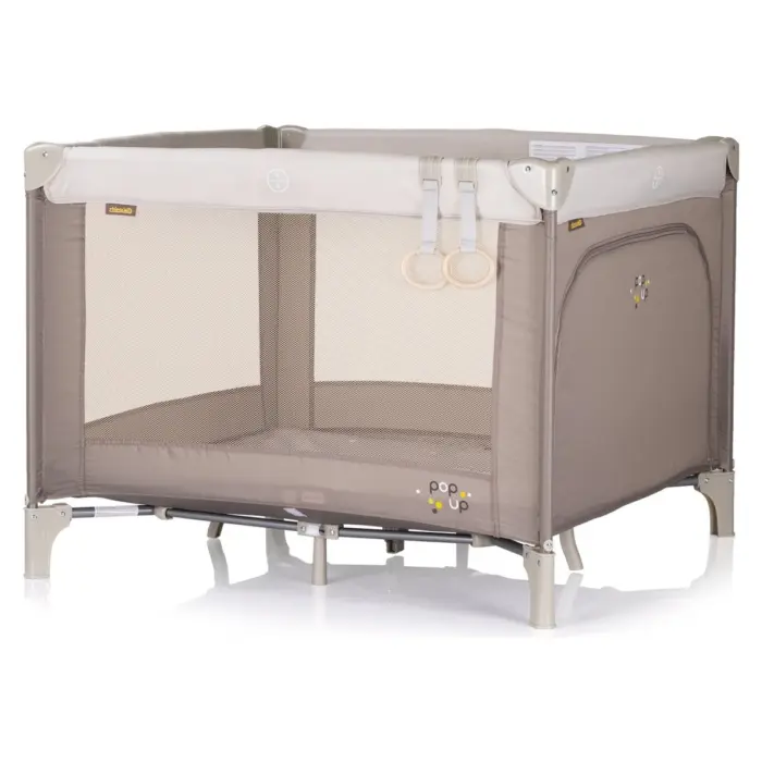 Kosh loje portativ Chipolino Pop Up 100×100 cm, Ariu bezhë