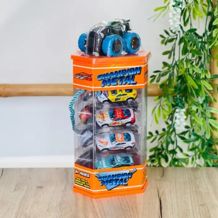 Set of 12 toy cars and an off-road vehicle in a clear carry case – image 3