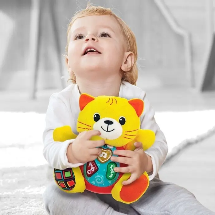 Winfun Музичко плишано маче Kelsey Sing 'N Learn With Me, жолто – слика 3