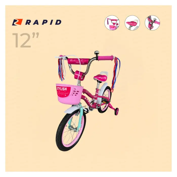 Bicycle 12 Rapid Stylish Pink