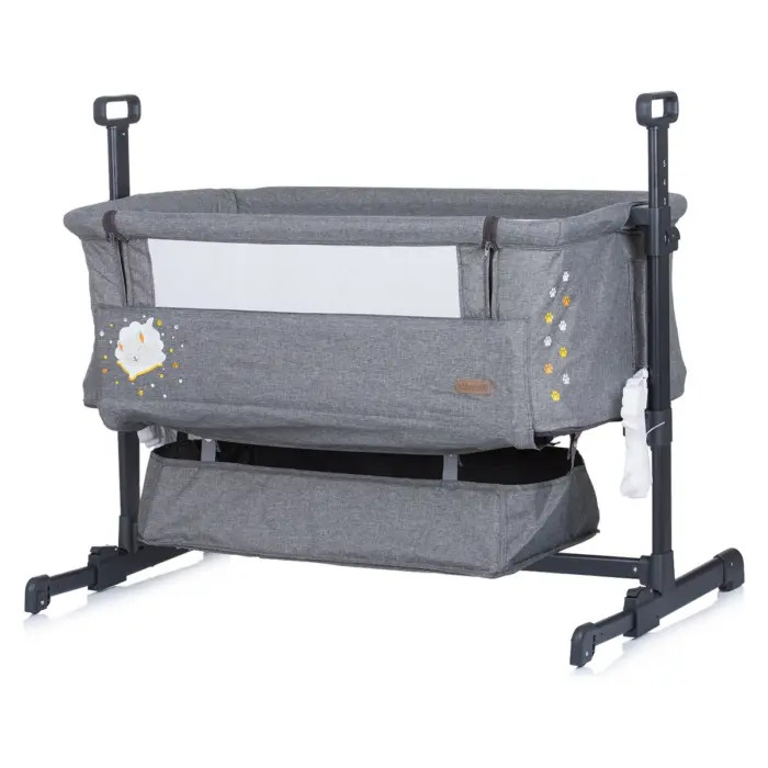 Chipolino Close to me co-sleeping bedside crib, Platinum