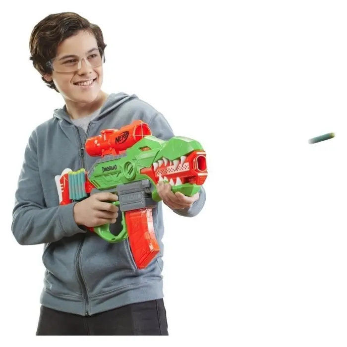 NERF DinoSquad Rex-Rampage motorised blaster with 20 darts, F0807