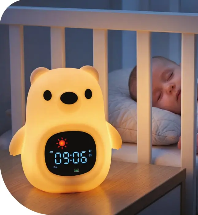 FreeON Llambë nate silikoni ariush me orë dixhitale dhe alarm – foto 2