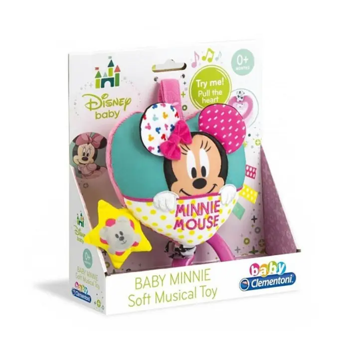 Clementoni Disney Baby Мека музичка играчка Baby Minnie во форма на срце