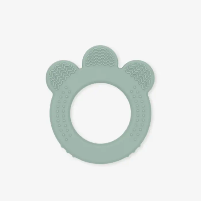 Kikka Boo Kafshuese dhëmbësh silikoni Platinum Silicone me 3 tekstura, Sage (mentol)